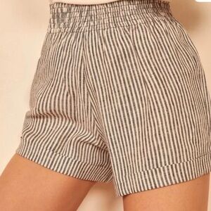 Reformation linen shorts striped Elastic-Waist Women’s Shorts - size xs